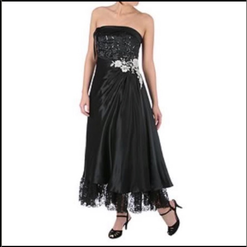 Basix II black strapless  special occasion dress!!